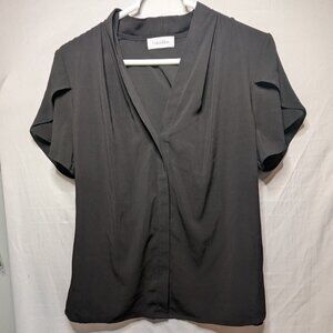 Calvin Klein Sleeveless Black Flowy Dressy Blouse Size S